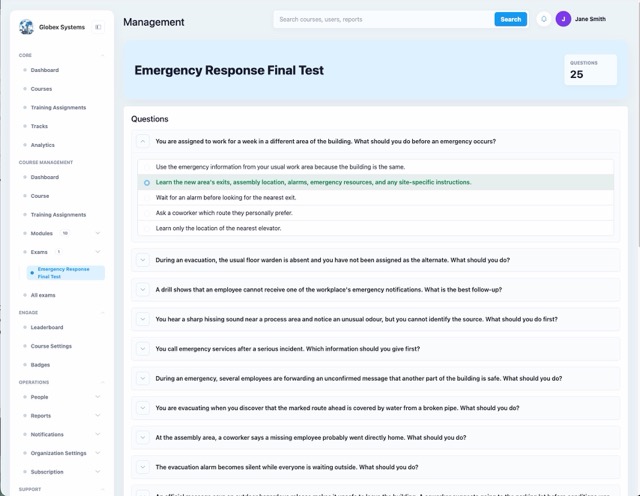 Brainificent assessment and certification interface placeholder